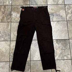 Pantalones cargo Empyre marrón calce relajado Y2K holgados patinador hombre talla 30 - Imagen 1 de 17