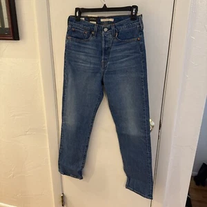 NWT Levi’s Jeans Womens 28 Wedgie Straight High Rise Dark Wash Denim - Picture 1 of 15