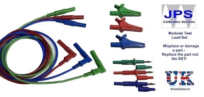 JPS CALIBRATION SERVICES LTD Fluke 1651 1652 1653 1654 Multifunction Unfused Test Leads,Probes,Clips JPSS262