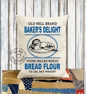 Old Mill Bread Flour Baking Fabric Pillow #1240 - Picture 1 of 6