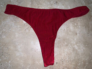 Nwt Out From Under By Urban Outfitters ‘Cut It Out’ Red Ribbed Velvet Thong Med
