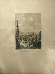 ANDALUCÍA, VISTA DE LA CIUDAD DE LOJA.Grabado original,Laborde,1806-20 - Picture 1 of 2