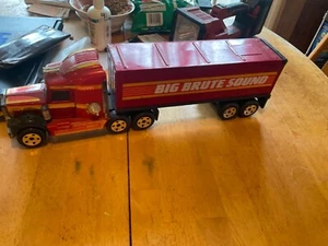 Vintage 1983 Buddy L Big Brute Semi Truck and Trailer Lights & Sound works VIDEO - Picture 1 of 9