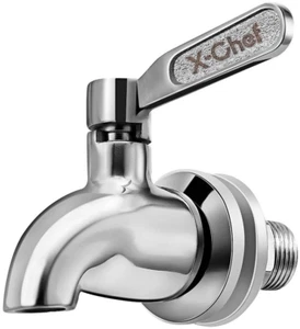 Stainless Steel Beverage Dispenser Spigot Replacement Spout Metal Faucet Fits - Picture 1 of 7
