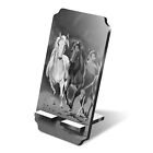 1x 5mm MDF Phone Stand BW - Horse Art Painting Equestrian #43037