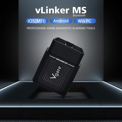 Escáner de diagnóstico para automóvil Vgate vLinker MS BT3.0 OBD2 lector de códigos IOS/Android/PC Foto 1 de 4