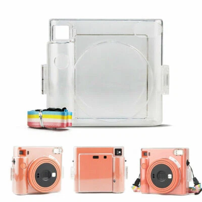 For Fujifilm Instax Square SQ1 Camera Case Crystal Hard PC Cove Adjustable Strap - Image 1 of 4