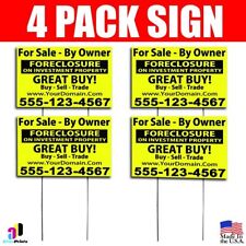 4X For Sale - By Owner Signs Your Phone Number And Website Real Estate Marketing