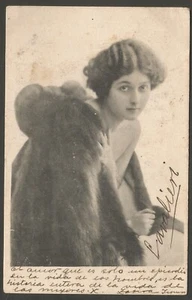 Foto Postal Lina Cavalieri Ópera Italiana Soprano con Original Firmado!!! - Imagen 1 de 2