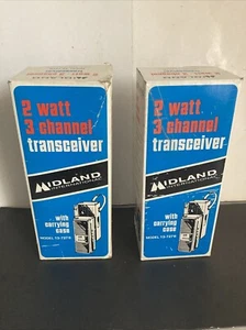 2 Vintage Midland Transceiver Radio 2 Watt 3-Channel Model 13-727B - Picture 1 of 23
