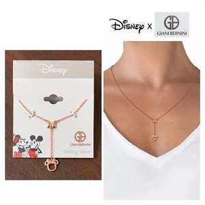 NWT Disney x Giani Bernini Minne 18-K Rose Gold Plated Sterling Silver Necklace - Picture 1 of 9