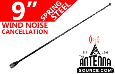 9" Black Spring Stainless AM/FM Antenna Fits: 2006-2026 Chevrolet Silverado 1500 - Image 1 of 4