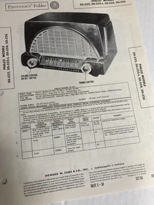 1950 SAMS PHOTOFACT Manual PHILCO MODEL 50-522, 50-522-1, ETC Schematic Radio - Bild 1 von 3