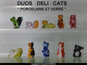 SERIE COMPLETE DE FEVES DUO DELI CATS - PORCELAINE ET VERRE - LES CHATS - Afbeelding 1 van 1