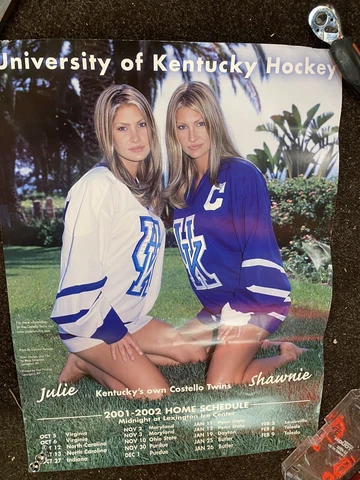 2001-2002 university of Kentucky hockey poster —the Costello twins Cover