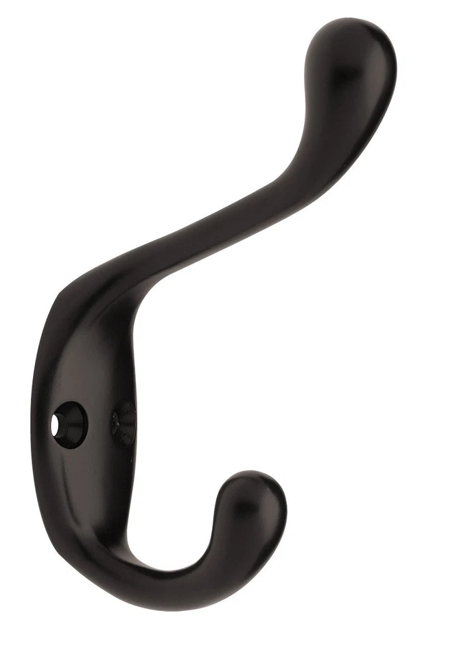 Liberty 3 In. Heavy Duty Coat and Hat Hook in Flat Black B42302q-fb-c5