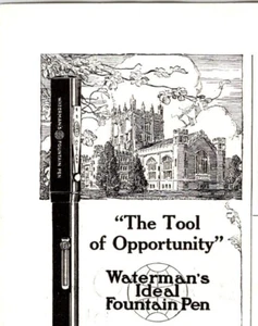 Antigua pluma estilográfica de 1919 Ad Watermans para perros pasteles galletas idioma extranjero - Imagen 1 de 4