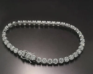 Tennis Brillant Armband  6,18 carat 750 Weissgold  Wert 22.000 Euro Neu - Bild 1 von 3