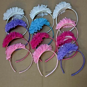 6 Pcs Bow Lace Headbands for Girls Headband with Crown Hair Bands for Kids - Picture 1 of 9