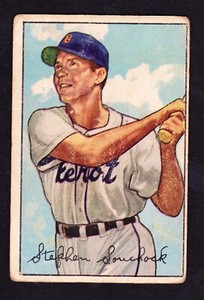 1952 BOWMAN #235 STEVE SOUCHOCK TIGERS ROOKIE