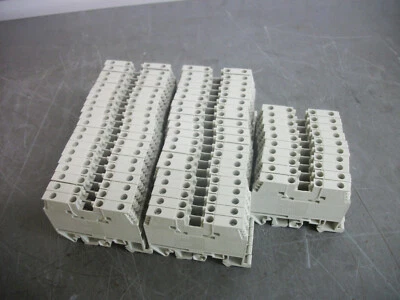 TELEMECANIQUE LOT OF 50 4mm2 2E-2S DOUBLE DECK TERMINAL BLOCKS AB1ETN435U NOB - Image 1 of 2