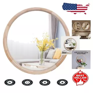 Versatile 30" Wall-Mounted Rustic Mirror with High-Quality HD Glass Finish - Picture 1 of 9