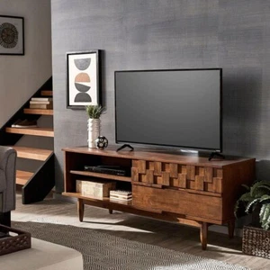 Mid Century Modern TV Stand Entertainment Center Console Media Cabinet Wood 59" - Picture 1 of 4