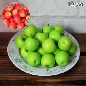 Pack 10 Artificial Realistic Red Apples Fake Fruit Ornament Craft Decor - Picture 1 of 36