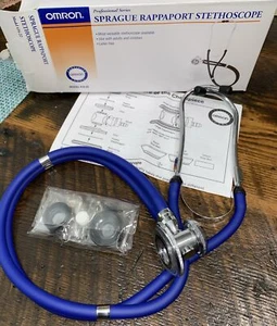 OMRON Sprague Rappaport BLUE Stethoscope 22” Original Box 416-22-DB EUC - Picture 1 of 6