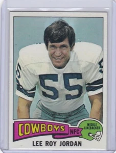 1975 Topps Football Card #285 Lee Roy Jordan Dallas Cowboys - Ex-ExMt - Picture 1 of 2