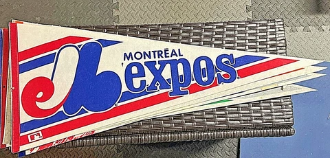 VINTAGE 70-90s PENNANTS-NHL, MLB, CFL, OLYMPICS PENNANTS-BLUE JAYS EXPOS-RARE Cover