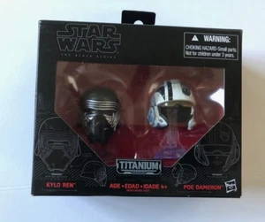 Disney Hasbro Star Wars The Black Series Titanium Helmets Kylo Ren Poe Dameron - Picture 1 of 1