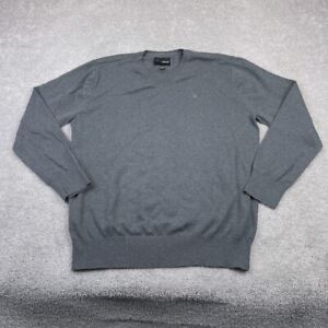 Hurley Sweater Mens 2XL XXL Gray Pullover V Neck Long Sleeve Cotton