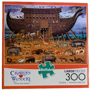Charles Wysocki 300Pc Jigsaw Puzzle Noah and Friends Complete - Picture 1 of 4