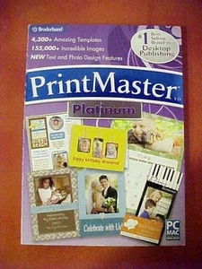 Broderbund Print Master Platinum PC Version 6 and Mac Compatible Software - Photo 1/2