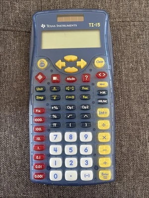 Texas Instruments ti-I5 Calculator Elementary School Students Transparent Blue - Image 1 of 4