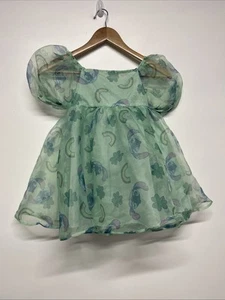 Disney STITCH Organza Girls Size S (6/7) Tulle Dress Puff Sleeve - Dress Up - Picture 1 of 4