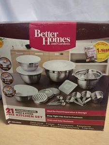 Better Homes and Gardens 21 piece stainless prep & Store kitchen Set - Picture 1 of 8