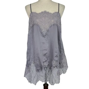Pigiama babydoll Victorias Secret raso pizzo grande viola lilla fata delicata - Foto 1 di 15