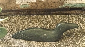 VTG Intuit Soapstone Bird Figurine Canadian Aboriginal 4"L - Picture 1 of 14