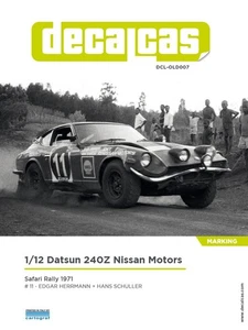 Decalcas 1:12 Scale Decal Sheet Datsun 240Z Safari Rally 1971 # DCL-OLD007 - Bild 1 von 4