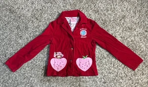 Vintage Strawberry Shortcake Girls Red Corduroy Jacket Size 7/8 2005 Y2K - Picture 1 of 20
