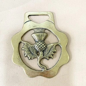 Medalla de caballo vintage de latón macizo - Imagen 1 de 3