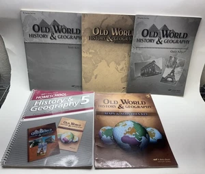 Old World History & Geography Grade 5 Abeka Homeschool Keys Lesson Plans Maps - Foto 1 di 24
