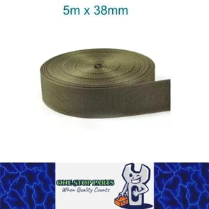 5m x 38mm ArmyGreen Nylon Webbing Strap Safety Belt Knapsack Bag Leash DIY - Picture 1 of 9