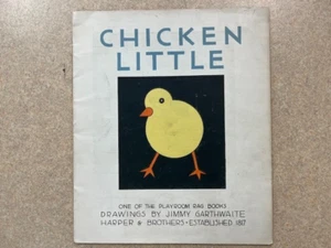 Chicken Little ~ Rare 1930 Playroom Rag Book ~ Jimmy Garthwaite Illustrations - Picture 1 of 9