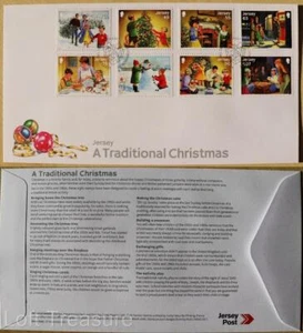 Estampillas Jersey "Navidad 2017 - Navidad Tradicional" Primer Día Cubierta 2017 - Imagen 1 de 3