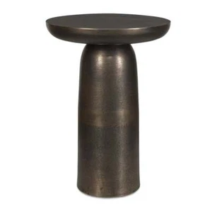 OUTDOOR JOPPA CAST INDUSTRIAL STYLE ALUMINUM END ACCENT TABLE UTTERMOST 50217 - Picture 1 of 4