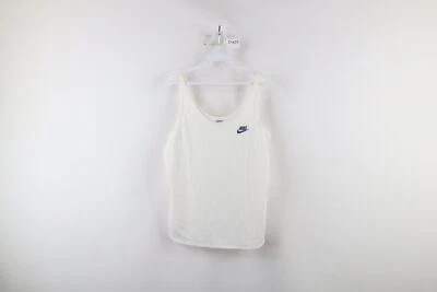 Camiseta sin mangas blanca vintage años 90 Nike para mujer grande Travis Scott Mini Swoosh EE. UU. Foto 1 de 4