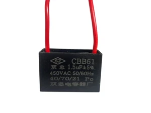 Ventola 1.5UF 450VAC Condensatore CBB61 (Volt AC) 50/60HZ 40/70/21 avviamento . - Afbeelding 1 van 3